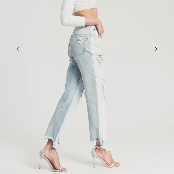 Retrofete Maggie two tone distressed jeans light wash 24 - Picture 3 of 12